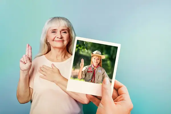 Stampa foto stile Polaroid Stampa foto vintage esempio