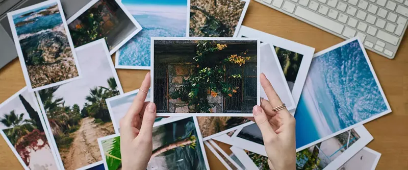 Stampa foto con bordo bianco elegante